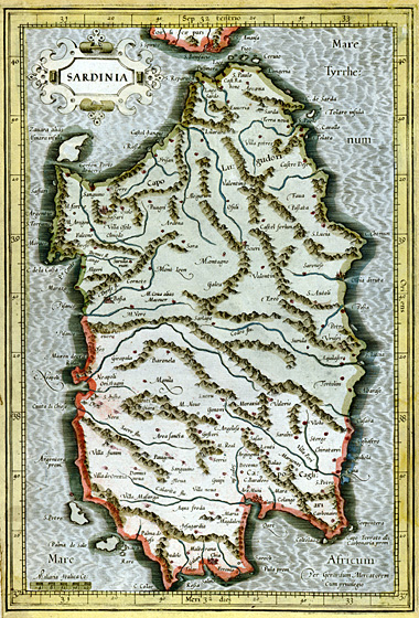 Sardinia - Gerardus Mercator